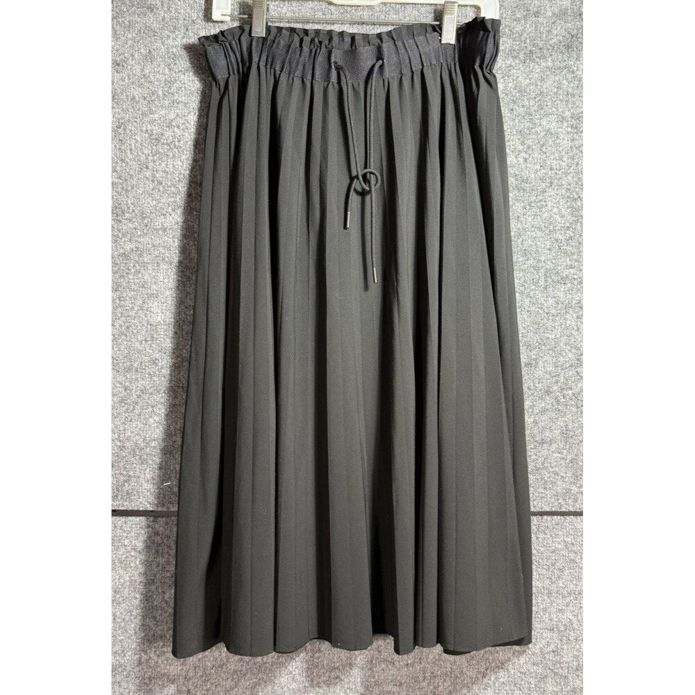 Athleta Skirt Womens Medium Black Midi Maxi Athleisure Travel Pull On